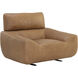 Paget Camel Leather Glider Lounge Chair